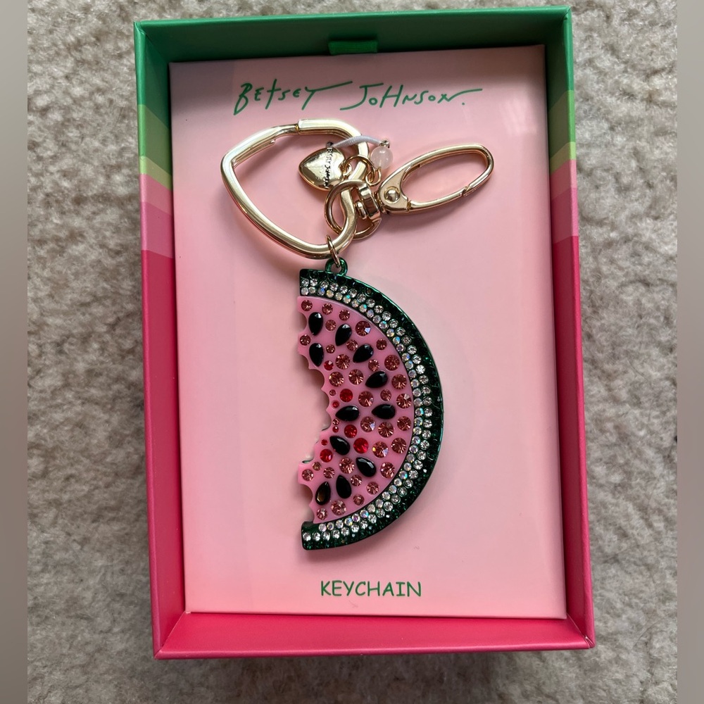 Betsey Johnson Watermelon Keychain NWT